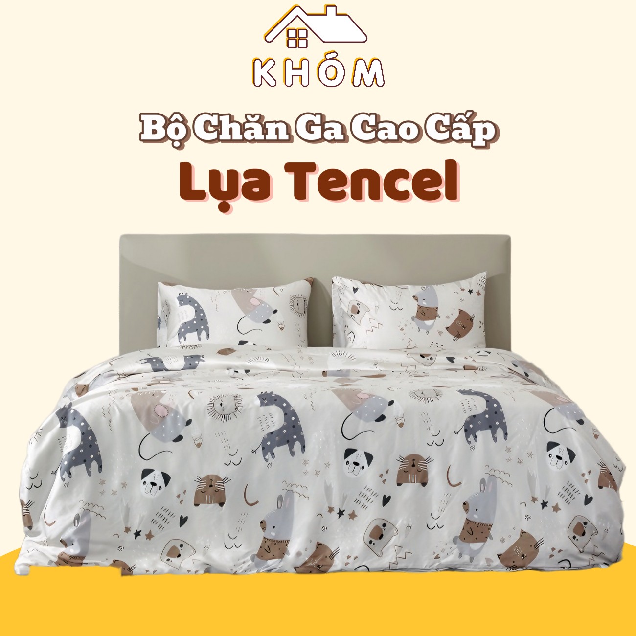 Bộ Chăn Ga Tencel 40s Cao Cấp WuFan